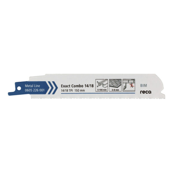 RECA saber tiesinio  pjūklo geležtė metalui, Exact Combo 14/18  (10 vnt.)
