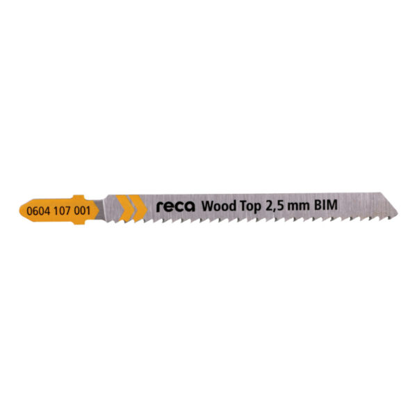RECA siaurapjūklio geležtė medienai Wood Top 2.5 mm, smulkiam pjovimui (10 vnt.)